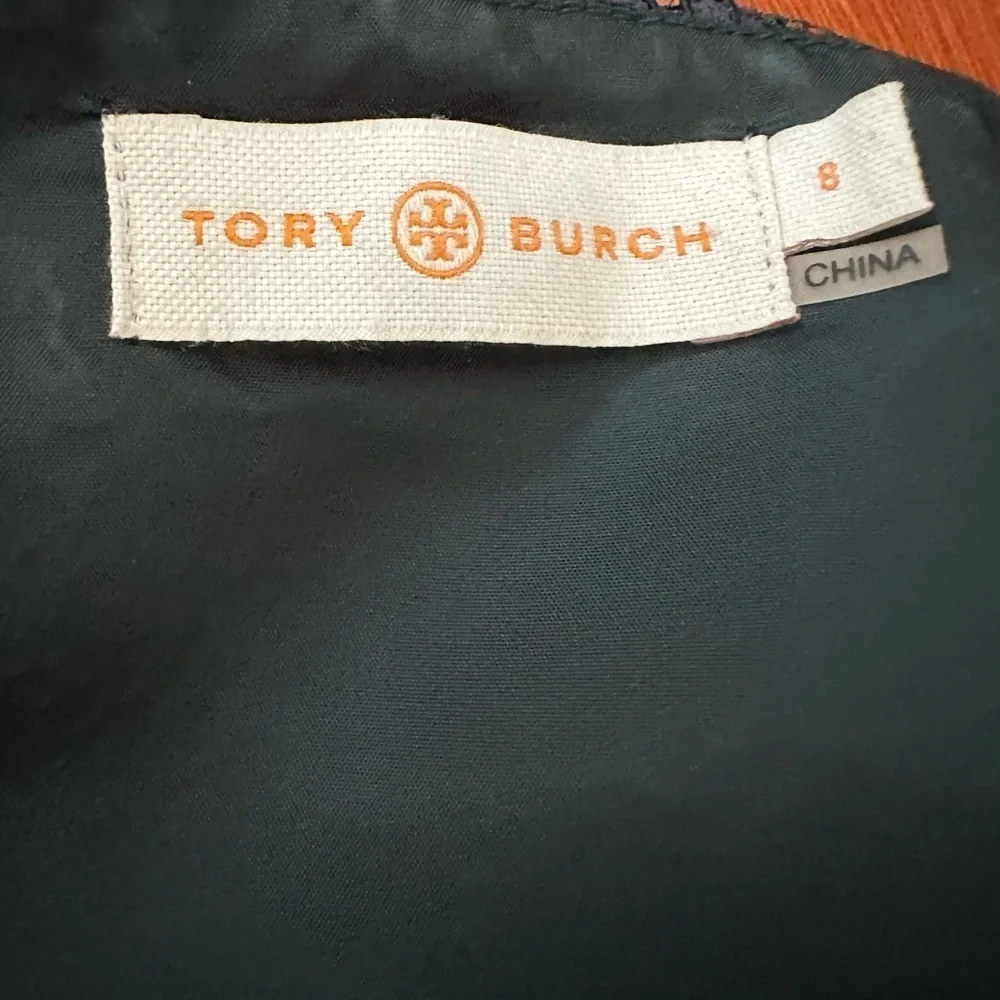 Tory Burch Navy Floral Lace Blouse